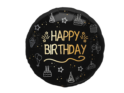 Happy Birthday Foil Balloon - 45 cm - 1 pc