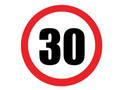 Decorative edible cake wafer Prohibition sign for 30th birthday - 20 cm