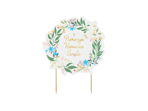 Paper cake topper First Holy Communion - 1 pc.