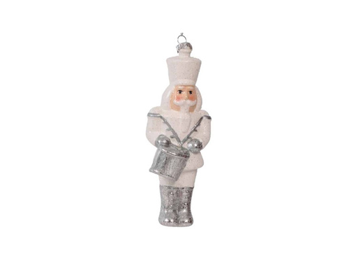 Bombka choinkowa Biały Żołnierzyk - 17 cm - 1 szt.
