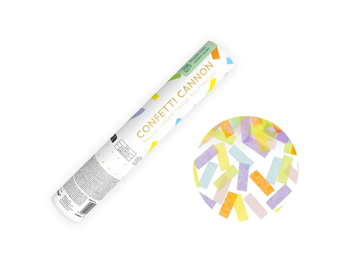 Colorful confetti party cannon, 20 cm, 1 pc
