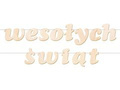 Girlanda drewniana napis Wesołych Świąt - 10 m
