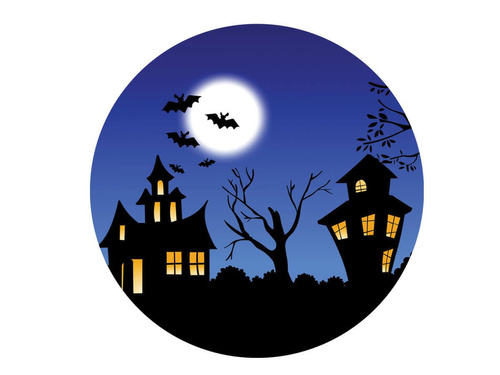 Decorative Halloween cake wafer - 20 cm