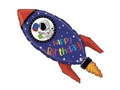 Birthday Rocket Foil Balloon - 102 cm  - 1 pc