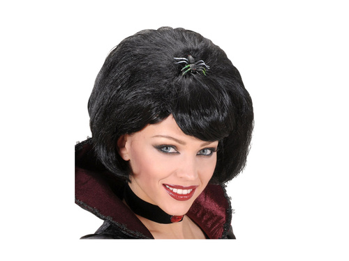 Peruka Czarna Wdowa z pająkiem