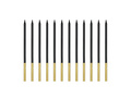 Birthday candles, black - 12 pcs