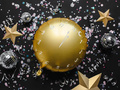 Gold Clock foil balloon - 35 cm - 1 pc.