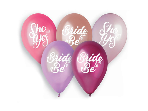 Balony lateksowe Bride to be - 33 cm - 5 szt.