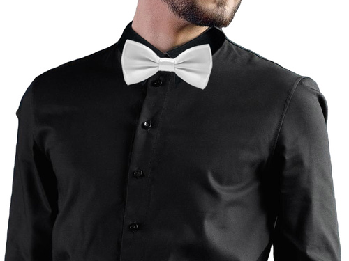 White bow-tie - 12 cm - 1 pc 