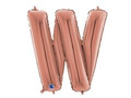 SuperShape Letter "W" Rose Gold Foil Balloon - 66 cm - 1 pc