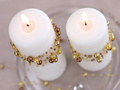 Gold pearl garland - 1,3 m - 5 pcs.