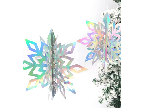 Girlanda Śnieżynki opalizujące - 6 szt.