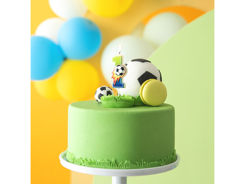 Świeczka cyferka Piłka Nożna - 1 - 1 szt.