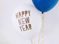 Happy New Year white balloons - 30 cm - 6 pcs.