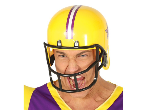 Yellow football player helmet