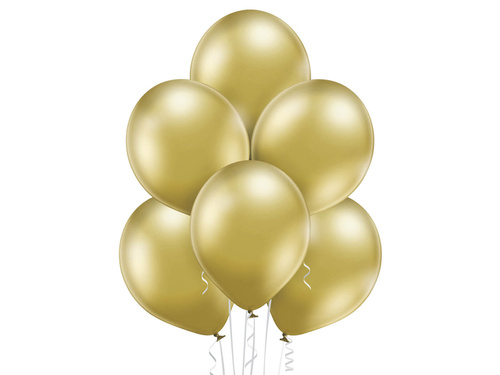 Glossy gold latex balloons - extra large - 8 pcs.