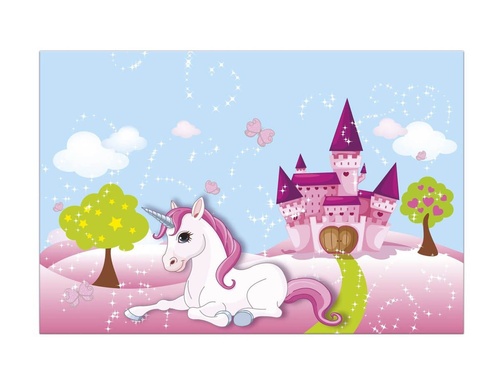 Unicorn birthday tablecloth - 120 x 180 cm - 1 pc.