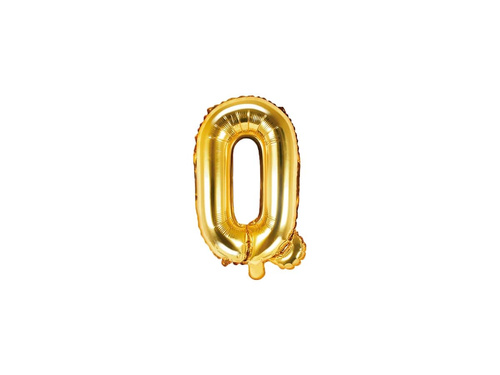 Foil balloon letter "Q" gold - 35 cm