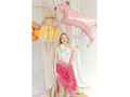 Hawaiian Skirt 77 cm pink