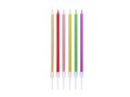 Colorful metallic birthday candles - 13,5 cm - 6 pcs.