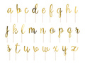 Golden Alphabet cake topper - 53 pcs.