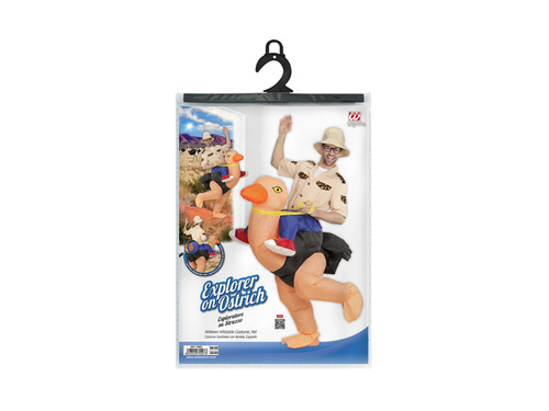 Dmuchany strój odkrywcy na strusiu