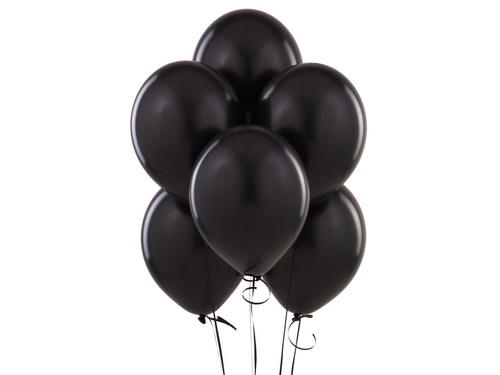 Pastel black latex balloons - large - 25 pcs.