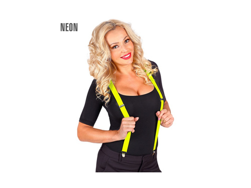 Neonowe żółte szelki disco