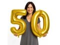 Balony foliowe cyfra 50 złote - 86 cm - 2 szt.