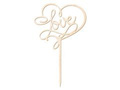 Love wooden cake topper - 15 cm