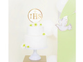 Cake topper IHS, gold - 1 pc