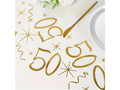 Dekoracja bieżnik na stół z nadrukiem na 50 urodziny - 28 cm x 2,5 m - 1 szt.
