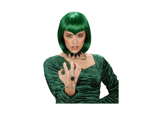 Gotycka bransoletka z łańcuszkiem i czarnym medalionem