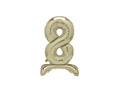 Balon foliowy stojący cyfra 8 złoty - 76 cm - 1szt.
