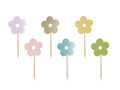 Spring flowers cake picks - 6 pcs.