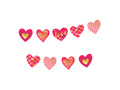 Paper garland Hearts in patterns - 200 cm - 1 pc.