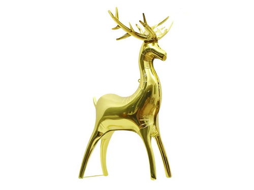 Balon foliowy złoty Renifer - XXXL -  162 x 118 cm - 1 szt.