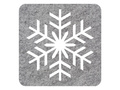 Podstawka kwadratowa pod kubek - Śnieżynka - 10 cm - 4 szt.