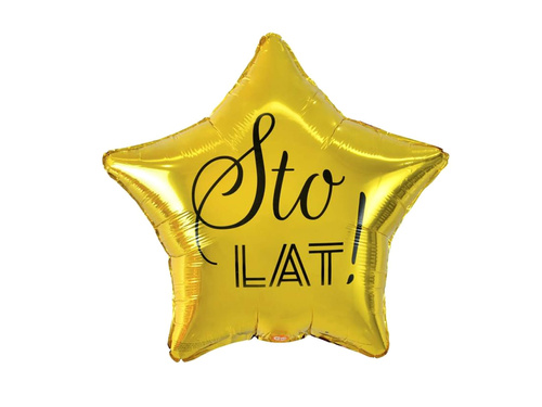 Foil star balloon Happy Birthday! gold - 48 cm - 1 pc.