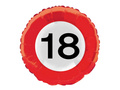 Traffic Sign 18 Foil Balloon - 46 cm - 1 pc