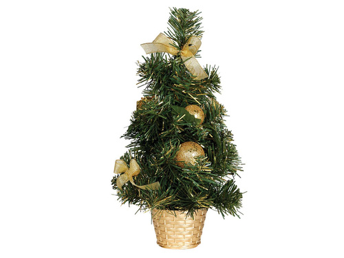 Table decoration Christmas tree of gold - 40 cm - 1 pcs.