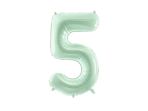 Number 5 Green Foil Balloon - 72 cm - 1 pc