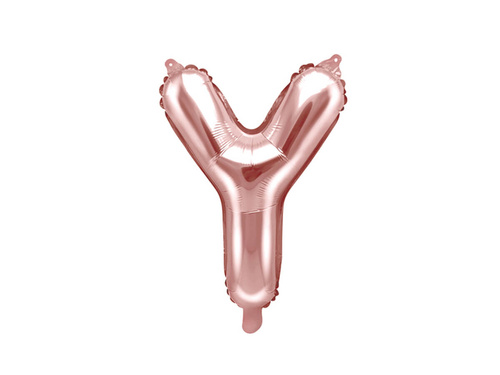 Foil balloon letter "Y" pink and gold - 35 cm