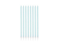 Świeczki urodzinowe perłowe jasnoniebieskie - 15,5 cm - 8 szt.
