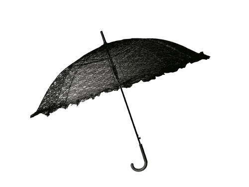 Parasol czarny koronkowy - 70 cm - 1 szt.