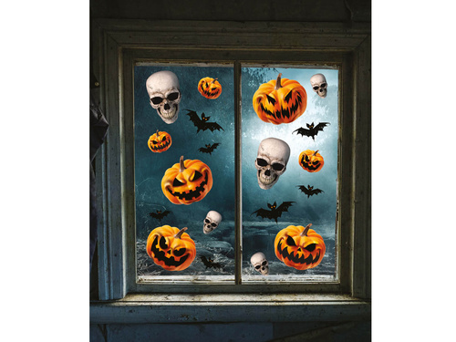Dekoracja elektrostatyczna na szybę na Halloween - 1 komplet