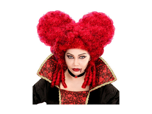 Czerwona peruka barokowa