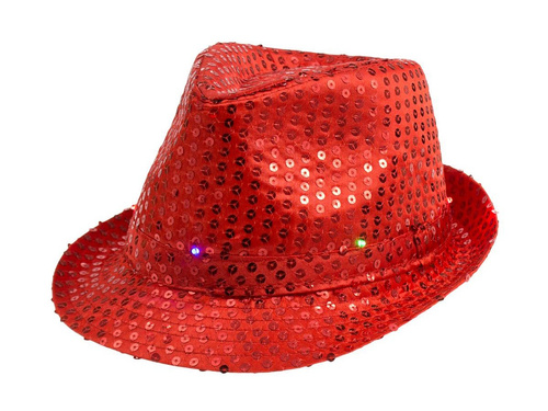 Hat with sequins red - 1 pcs.