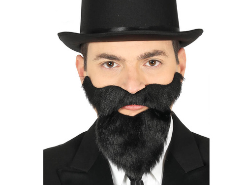 Black beard and mustache