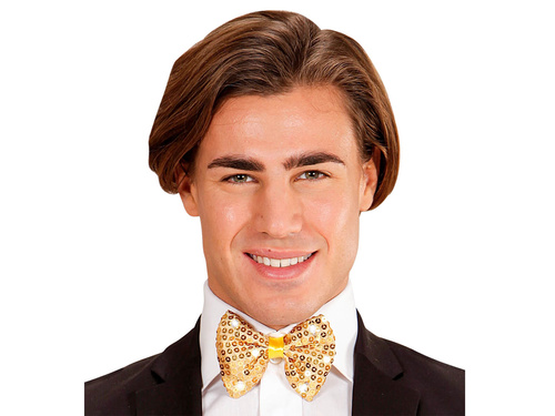 Gold bow-tie with light